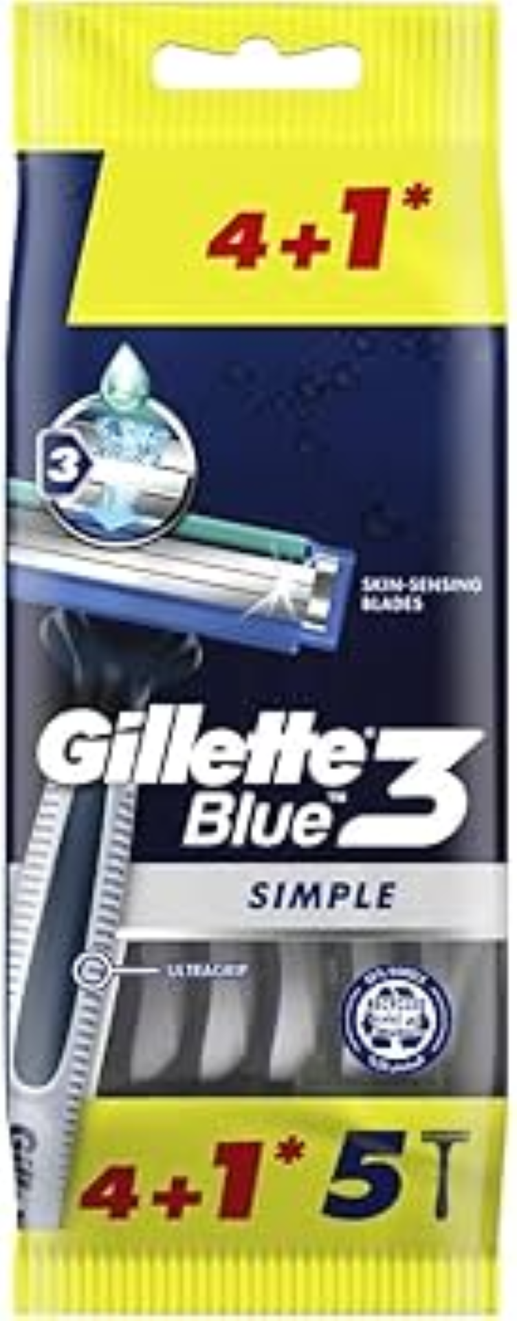 GILLETTE BLUE 3 DISPOSABLES 4+1